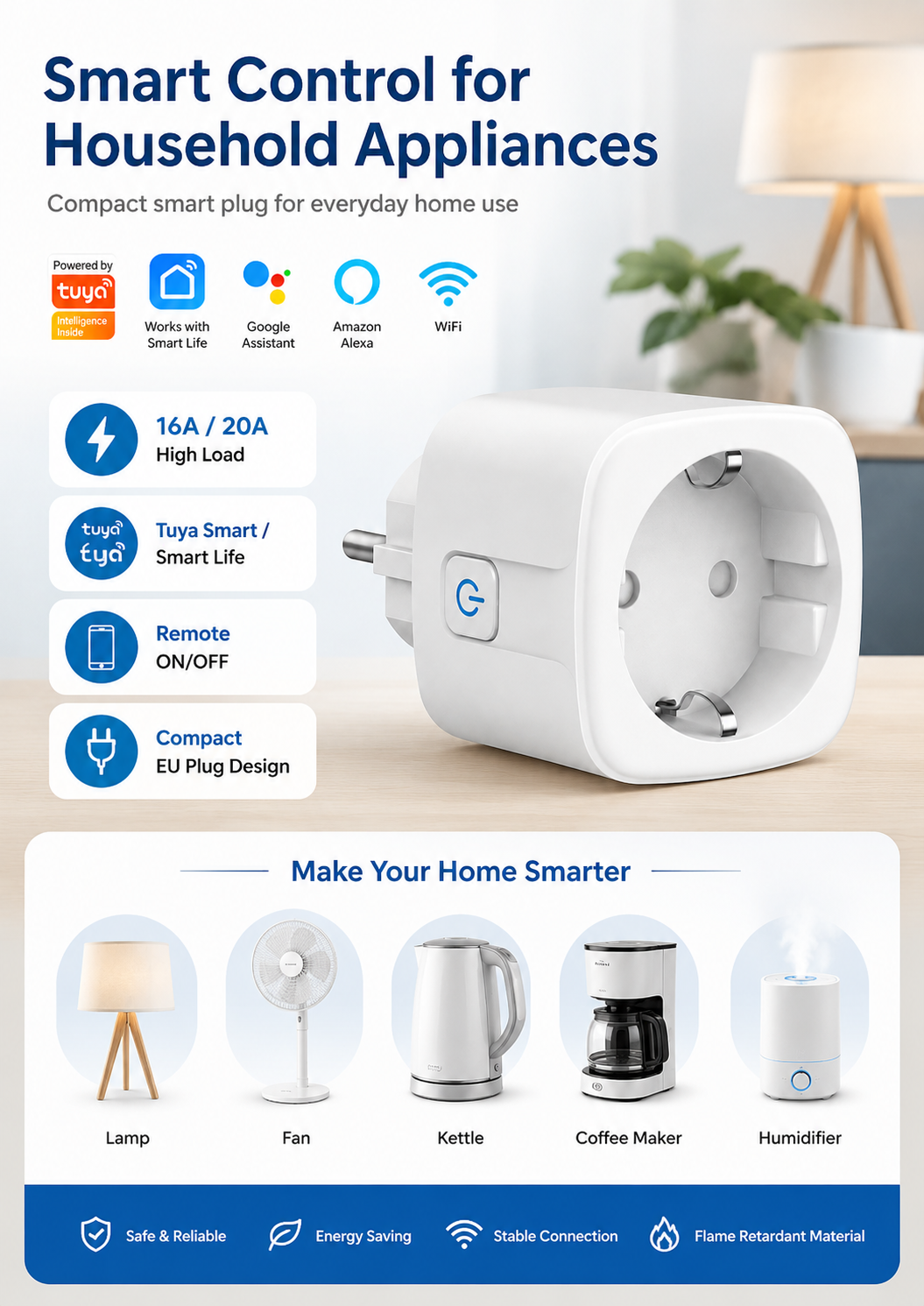 Tuya WiFi Smart EU Plug
