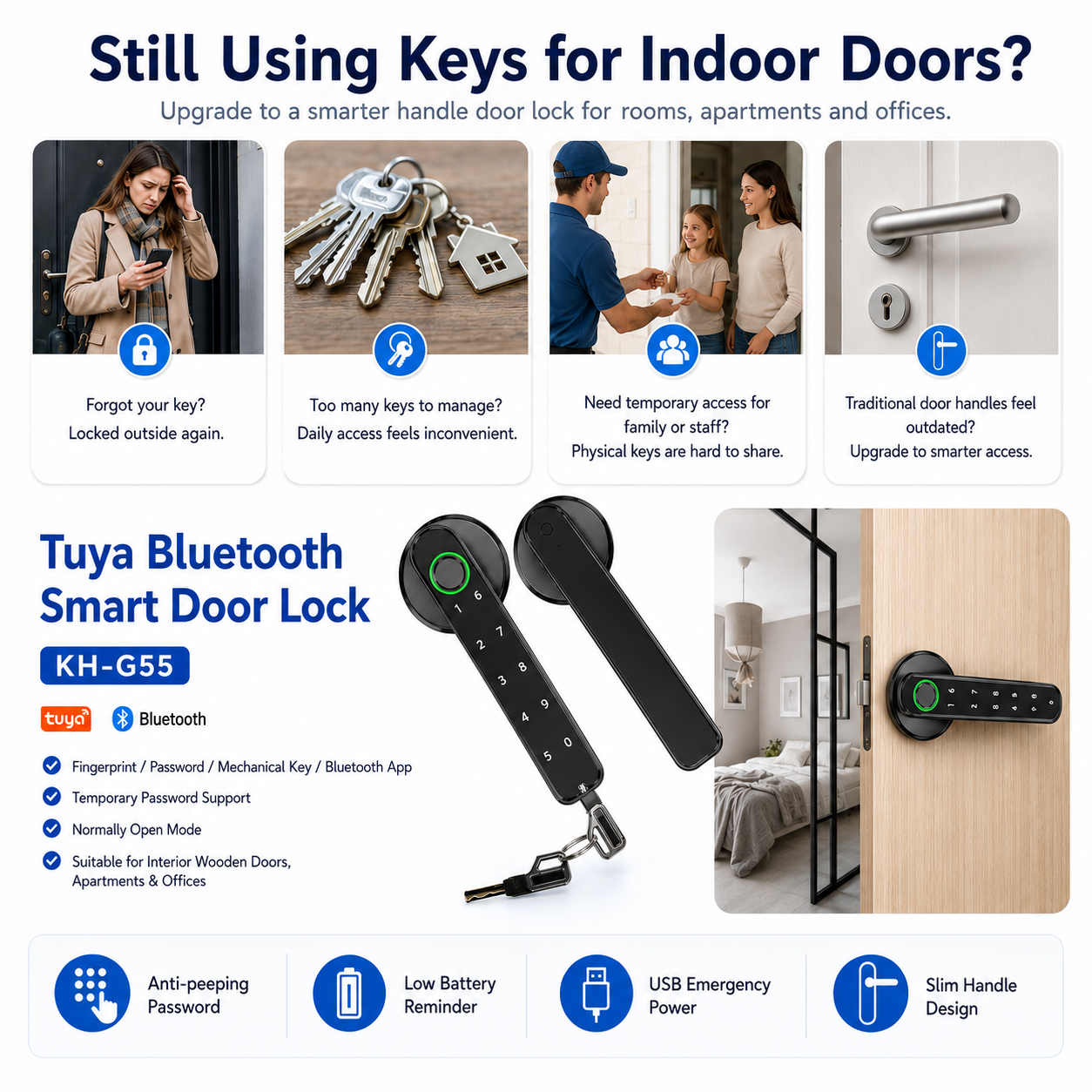 KH-G55 Key Specs and Applications KH-G55 smart lock key specifications and applications